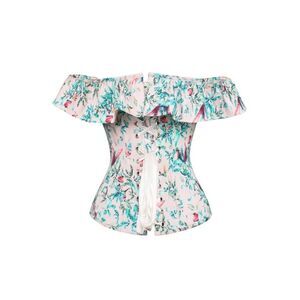 Corset story size 4 US Birds of paradise cold shoulder corset top - NWT